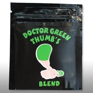 Doctor Green Thumbs Herbal Incense package featuring a clean, fresh design with natural, earthy tones, reflecting the product's refreshing and potent aromatic properties