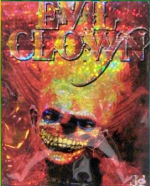 Evil Clown Herbal Incense package featuring vibrant, eye-catching artwork with playful clown imagery, reflecting the product's bold and intriguing aromatic qualities.