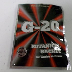 G-20 Incense Potpourri 10g in a decorative package, showcasing a blend of aromatic herbs and spices