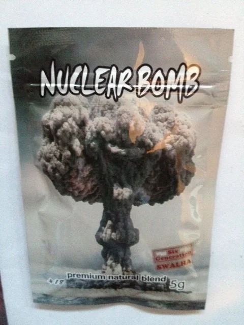 Nuclear Bomb Herbal Incense packaging with a bold design, reflecting its intense and explosive fragrance.