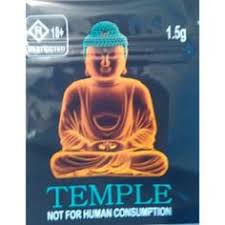 Temple Herbal Incense 1.5g in a compact, stylish package with a design that highlights the premium quality of the aromatic herbs inside