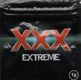 XXX Extreme Herbal Incense package featuring a bold design, showcasing high-quality natural herbs for an intense aromatic experience