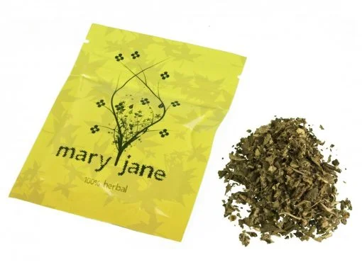 A package of Mary Jane Herbal Incense emitting a rich, soothing fragrance ideal for relaxation, meditation, and creating a calming environment