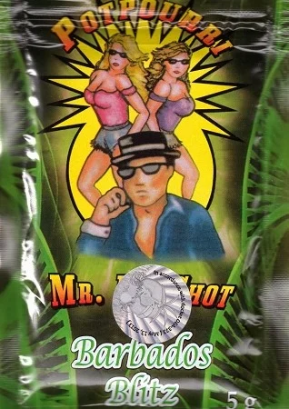 Mr. Big Shot Herbal Incense package surrounded by rich, aromatic smoke, offering a premium and natural aromatic experience