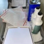 Close-up of 5CL ADB-A infused paper texture detail